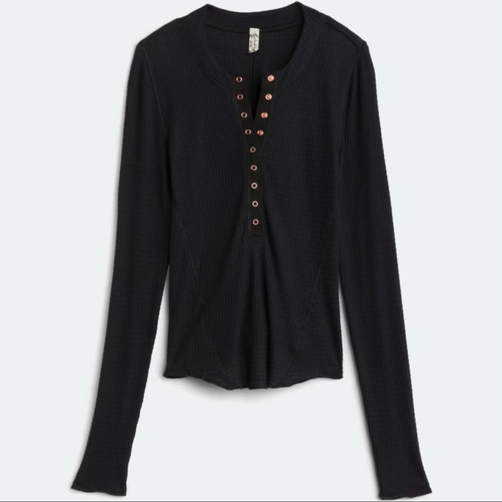 Soft Black Long Sleeve Top